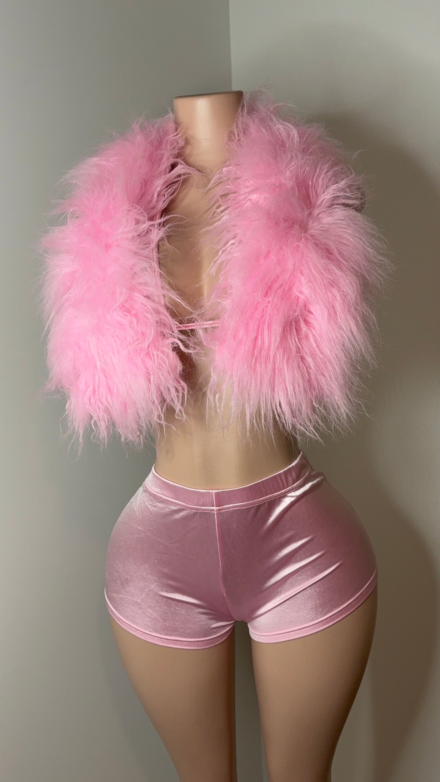 Lotus Fur Set - Guava