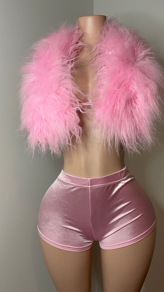 Lotus Fur Set - Guava